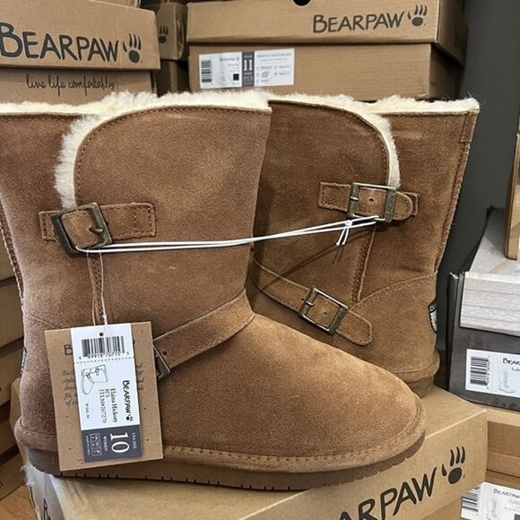 Bearpaw Elaina Tan Suede boot size 10 - Picture 1 of 7